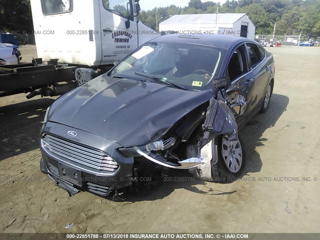 3FA6P0G73DR249767 - 2013 FORD FUSION S GRAY photo 6