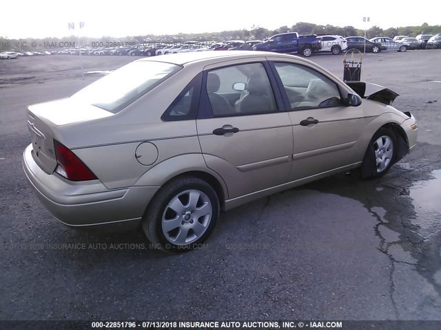 1FAFP38391W221302 - 2001 FORD FOCUS ZTS BEIGE photo 4