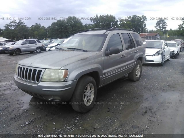 1J4G268S4XC530038 - 1999 JEEP GRAND CHEROKEE LIMITED SILVER photo 2