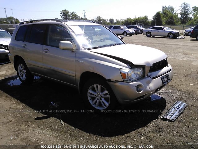 JTEGW21A270017811 - 2007 TOYOTA HIGHLANDER HYBRID GOLD photo 1