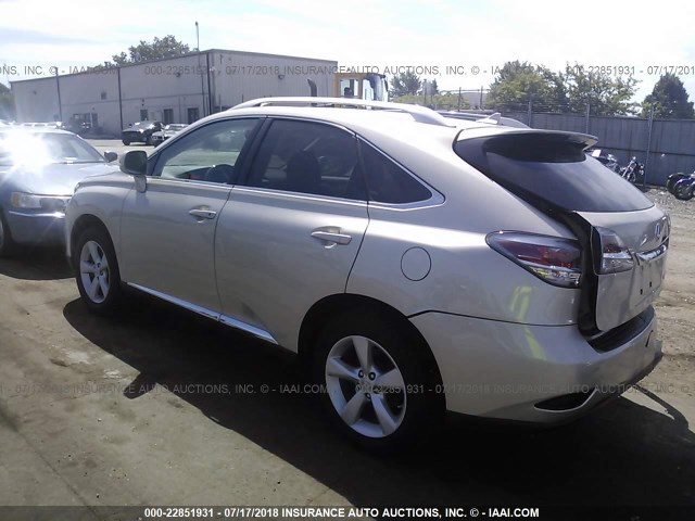 2T2BK1BA3DC213479 - 2013 LEXUS RX 350/BASE/F SPORT GOLD photo 3