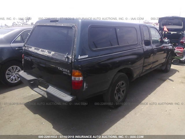 5TEVL52N34Z436253 - 2004 TOYOTA TACOMA XTRACAB BLACK photo 4