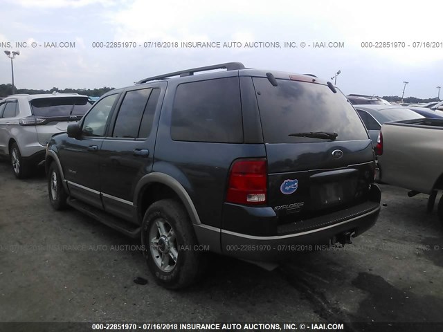 1FMZU64W92UA71444 - 2002 FORD EXPLORER EDDIE BAUER BLUE photo 3