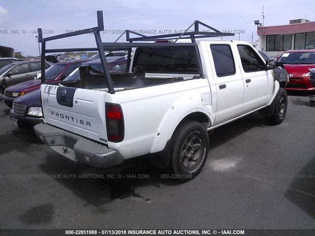 1N6ED27T84C453533 - 2004 NISSAN FRONTIER CREW CAB XE V6 WHITE photo 4