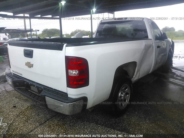 1GCEC14X98Z211974 - 2008 CHEVROLET SILVERADO C1500 WHITE photo 4