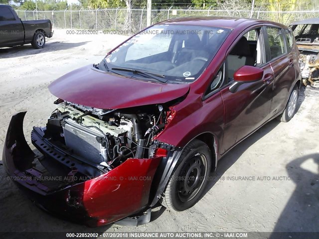 3N1CE2CP5GL400977 - 2016 NISSAN VERSA NOTE S/S PLUS/SV/SL/SR RED photo 2