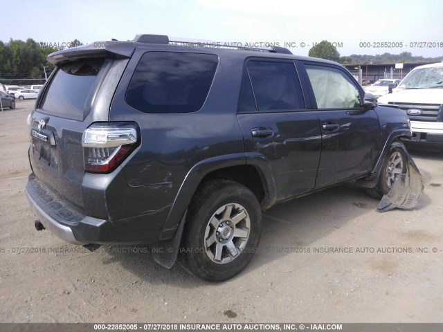 JTEBU5JR1F5252760 - 2015 TOYOTA 4RUNNER SR5/LIMITED/TRAIL/TRD PRO GRAY photo 4