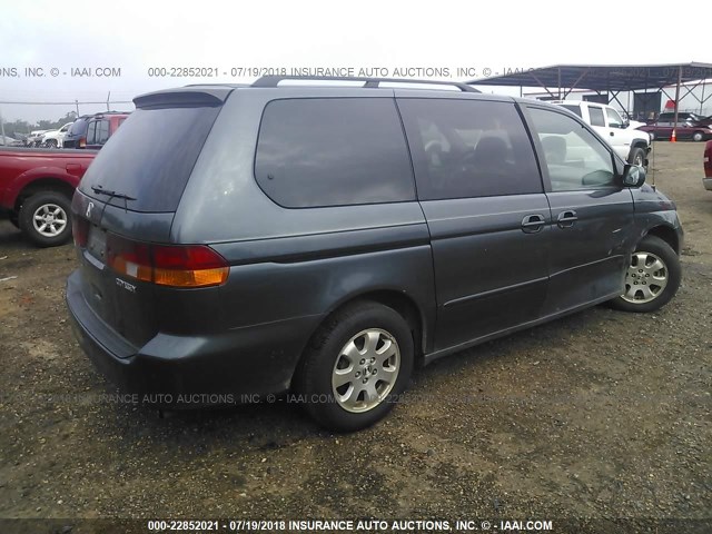 5FNRL18914B096221 - 2004 HONDA ODYSSEY EXL Navy photo 4