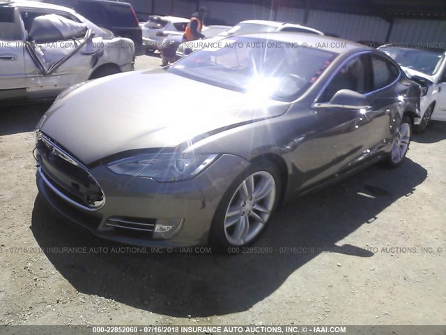 5YJSA1E21GF133643 - 2016 TESLA MODEL S BEIGE photo 2