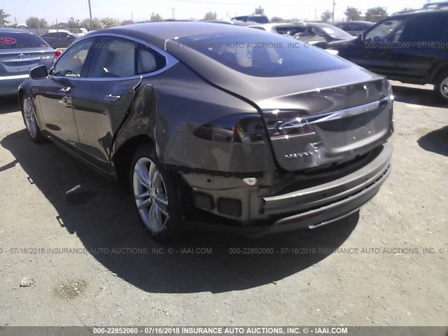 5YJSA1E21GF133643 - 2016 TESLA MODEL S BEIGE photo 3