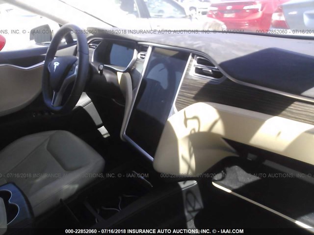 5YJSA1E21GF133643 - 2016 TESLA MODEL S BEIGE photo 5