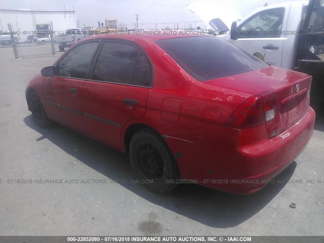 1HGES16305L002121 - 2005 HONDA CIVIC DX VP Qırmızı foto 3