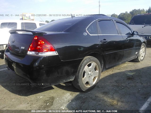 2G1WD58C079284166 - 2007 CHEVROLET IMPALA SUPER SPORT BLACK photo 4