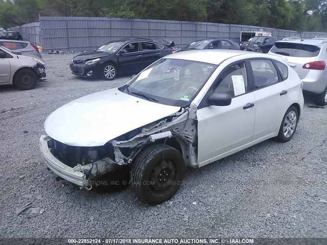 JF1GH61608G837448 - 2008 SUBARU IMPREZA 2.5I WHITE photo 2