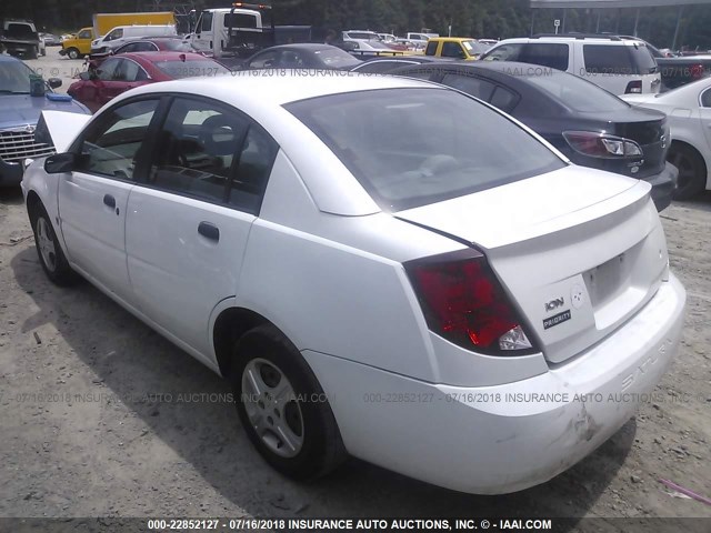 1G8AG52F53Z207203 - 2003 SATURN ION LEVEL 1 WHITE photo 3