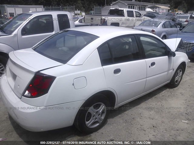 1G8AG52F53Z207203 - 2003 SATURN ION LEVEL 1 WHITE photo 4