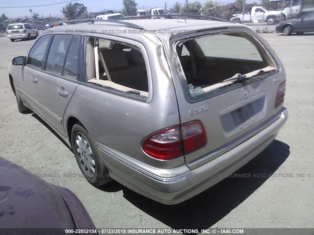 WDBJH82J81X054400 - 2001 MERCEDES-BENZ E 320 4MATIC BEIGE photo 3