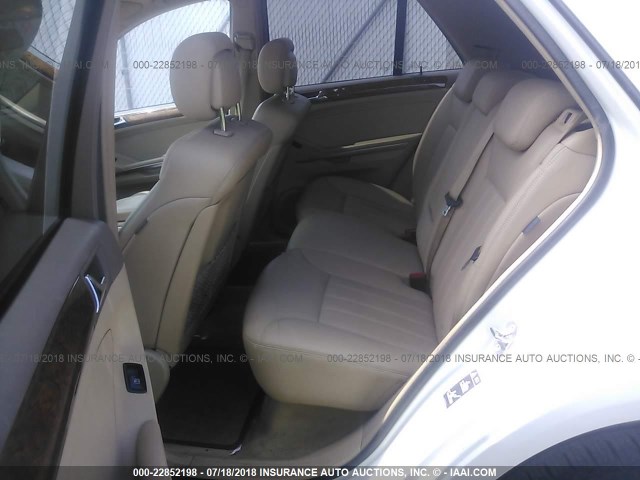 4JGBB86E38A413701 - 2008 MERCEDES-BENZ ML 350 WHITE photo 8