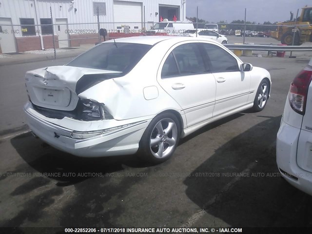 WDBRF52H56F753081 - 2006 MERCEDES-BENZ C GENERATION 2006 230 WHITE photo 4