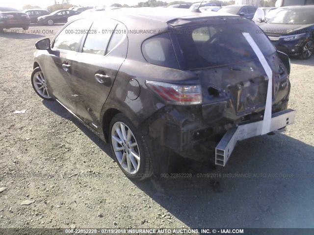 JTHKD5BH5C2055466 - 2012 LEXUS CT 200 BROWN photo 3