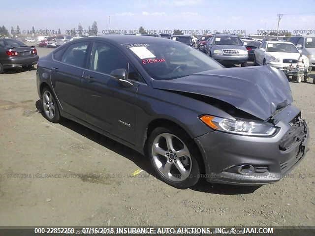 3FA6P0LU4ER228133 - 2014 FORD FUSION SE HYBRID GRAY photo 1