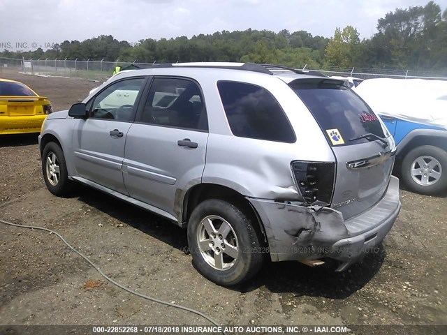 2CNDL13F856005567 - 2005 CHEVROLET EQUINOX LS SILVER photo 3