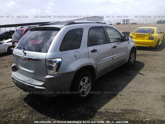 2CNDL13F856005567 - 2005 CHEVROLET EQUINOX LS SILVER photo 4