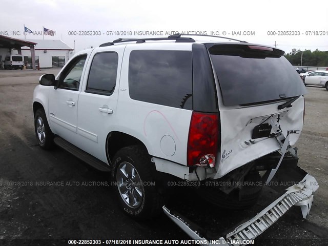 1GKS2CE07BR372645 - 2011 GMC YUKON SLT WHITE photo 3