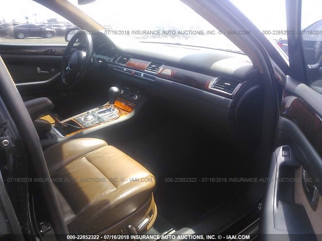 WAUML44E45N007563 - 2005 AUDI A8 L QUATTRO BLACK photo 5