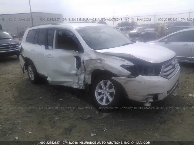 5TDZA3EH6BS009287 - 2011 TOYOTA HIGHLANDER SE WHITE photo 1