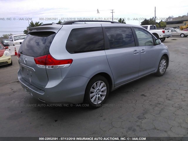 5TDDK3DC7ES091001 - 2014 TOYOTA SIENNA XLE/LIMITED SILVER photo 4