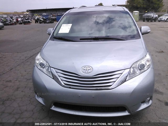 5TDDK3DC7ES091001 - 2014 TOYOTA SIENNA XLE/LIMITED SILVER photo 6