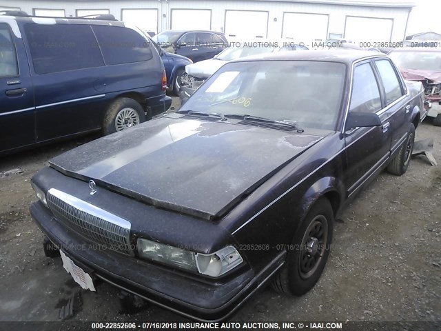 1G4AG55N9P6449231 - 1993 BUICK CENTURY SPECIAL MAROON photo 2