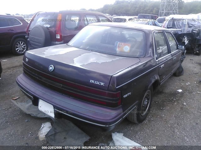1G4AG55N9P6449231 - 1993 BUICK CENTURY SPECIAL MAROON photo 4