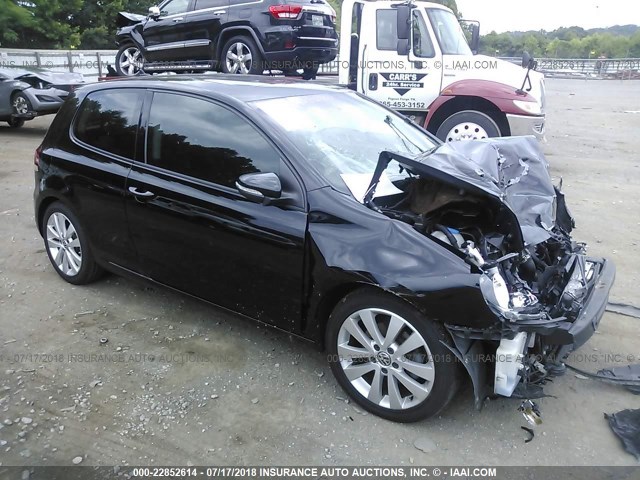WVWMM7AJ0CW285242 - 2012 VOLKSWAGEN GOLF BLACK photo 1
