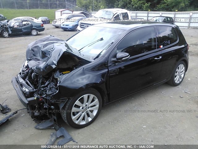 WVWMM7AJ0CW285242 - 2012 VOLKSWAGEN GOLF BLACK photo 2