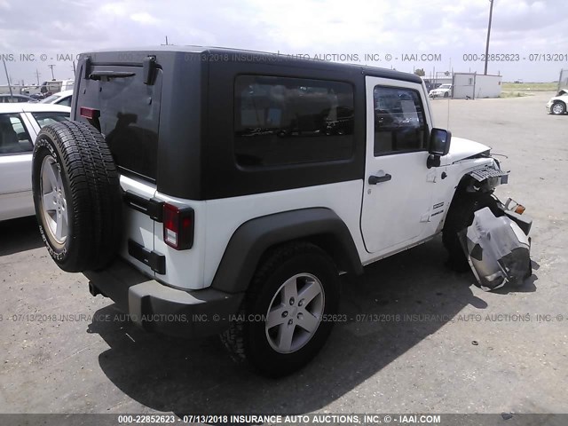 1J4AA2D1XAL139806 - 2010 JEEP WRANGLER SPORT WHITE photo 4