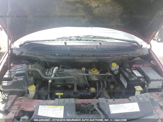 2C4GP44R44R506694 - 2004 CHRYSLER TOWN & COUNTRY LX BURGUNDY photo 10