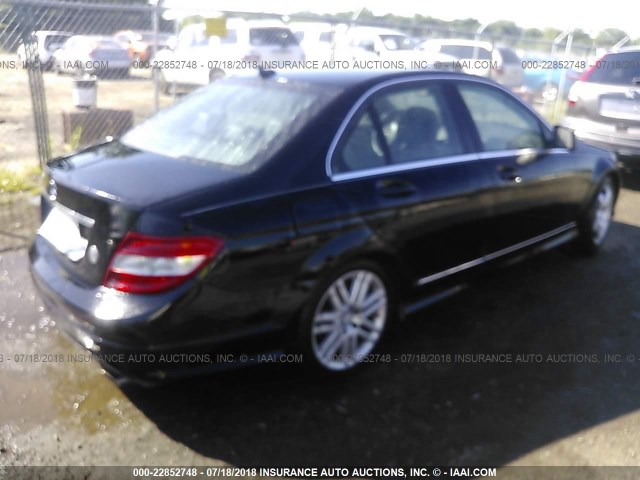 WDDGF54X79R083992 - 2009 MERCEDES-BENZ C 300 BLACK photo 4