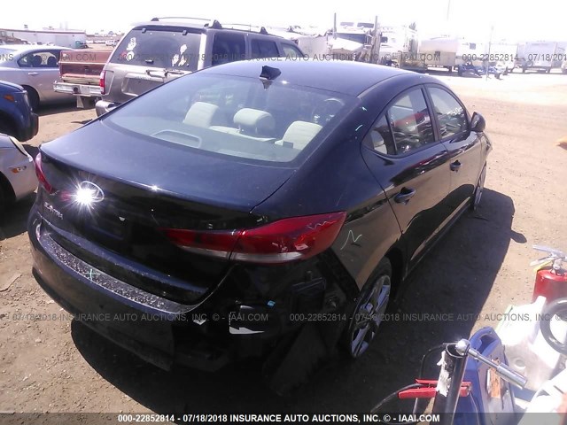 KMHD84LF4HU237303 - 2017 HYUNDAI ELANTRA SE/VALUE/LIMITED BLUE photo 4