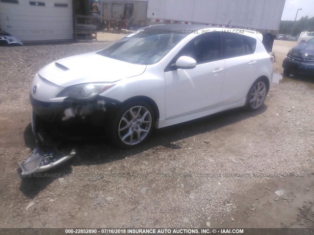 JM1BL1L32C1522543 - 2012 MAZDA SPEED 3 WHITE photo 2