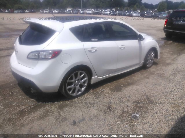 JM1BL1L32C1522543 - 2012 MAZDA SPEED 3 WHITE photo 4