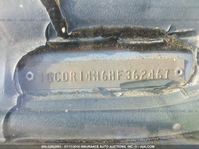 1GCDR14H6HF362467 - 1987 CHEVROLET R10 BLUE photo 9