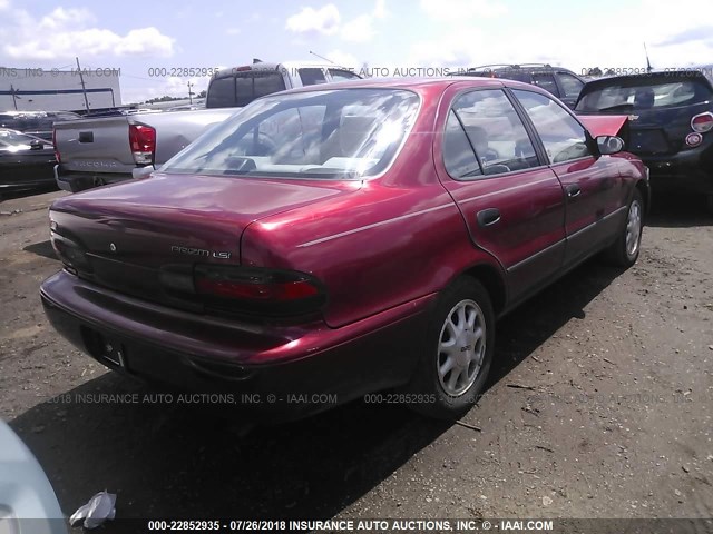 1Y1SK5287SZ034241 - 1995 GEO PRIZM LSI RED photo 4