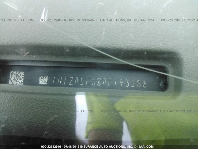 1G1ZA5E08AF193533 - 2010 CHEVROLET MALIBU LS ვერცხლისფერი ფოტო 9