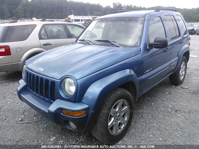 1J4GL58K33W636352 - 2003 JEEP LIBERTY LIMITED BLUE photo 2