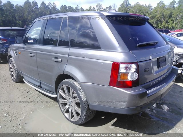 SALSK25487A993240 - 2007 LAND ROVER RANGE ROVER SPORT HSE GRAY photo 3