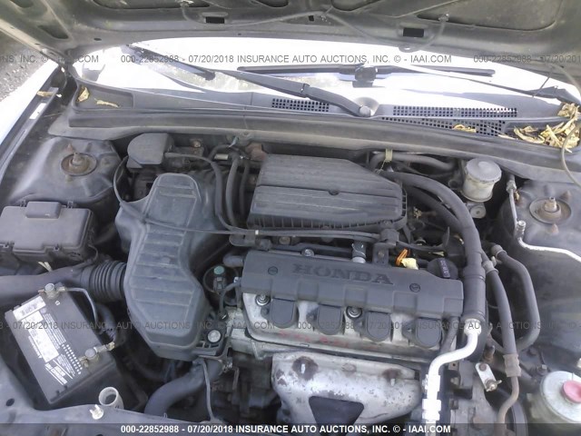 1HGES16554L013910 - 2004 HONDA CIVIC LX BLACK photo 10