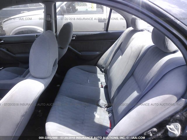 1HGES16554L013910 - 2004 HONDA CIVIC LX BLACK photo 8