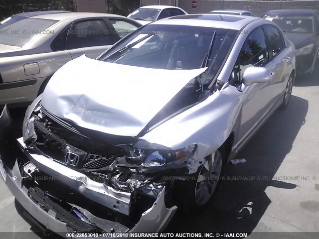 19XFA1F92AE062317 - 2010 HONDA CIVIC EXL GRAY photo 2